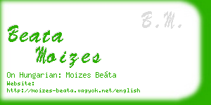 beata moizes business card